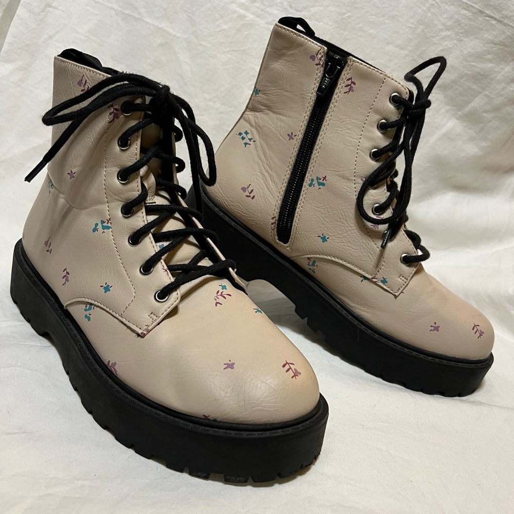 ZARA | Floral Boots